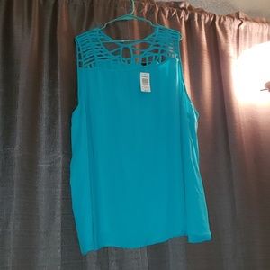 Teal Torrid cage tank